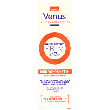 Venus  -  VENUS Zalecana Receptura multifunkcjonalny krem 3w1 do twarzy neurokosmetyk, skóra nadwrażliwa 50 ml